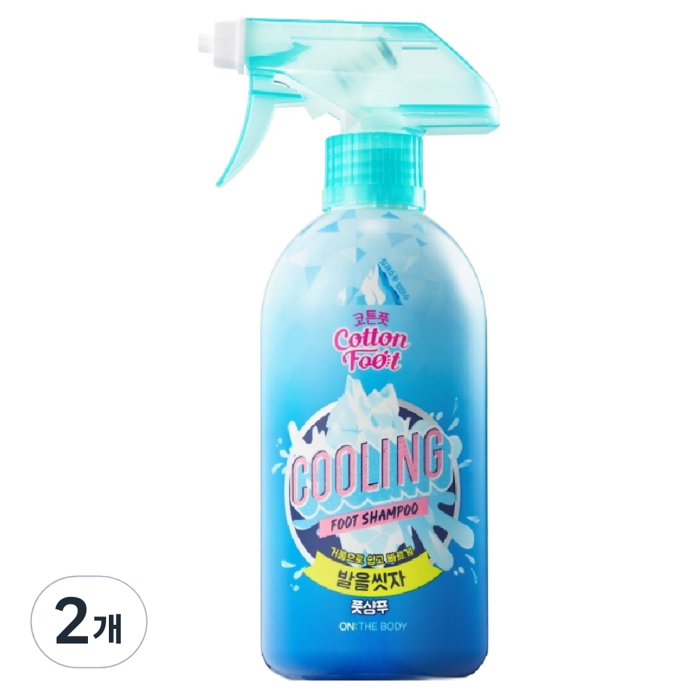 온더바디 발을씻자 쿨링 풋샴푸 510ml 본품 2개